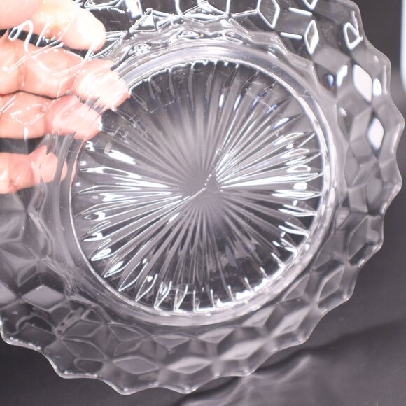 Fostoria American Pattern Clear Dessert Salad Plates Set of Four 8.5" 2 pc. vtg - Picture 7 of 8